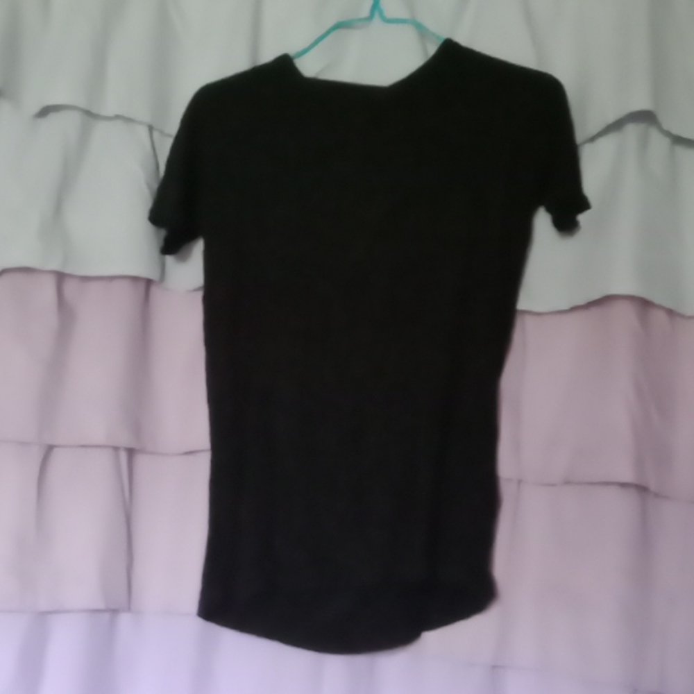Cheap Monday black rib cutout open back shirt tee